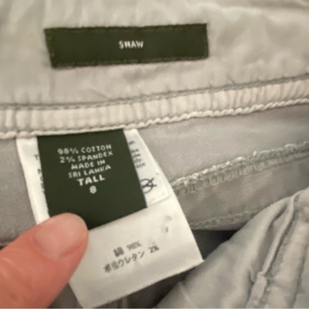 EDDIE BAUER Shaw Light Grey Corduroy Capri Crop Pant Utility Size 8 Tall - Picture 16 of 16